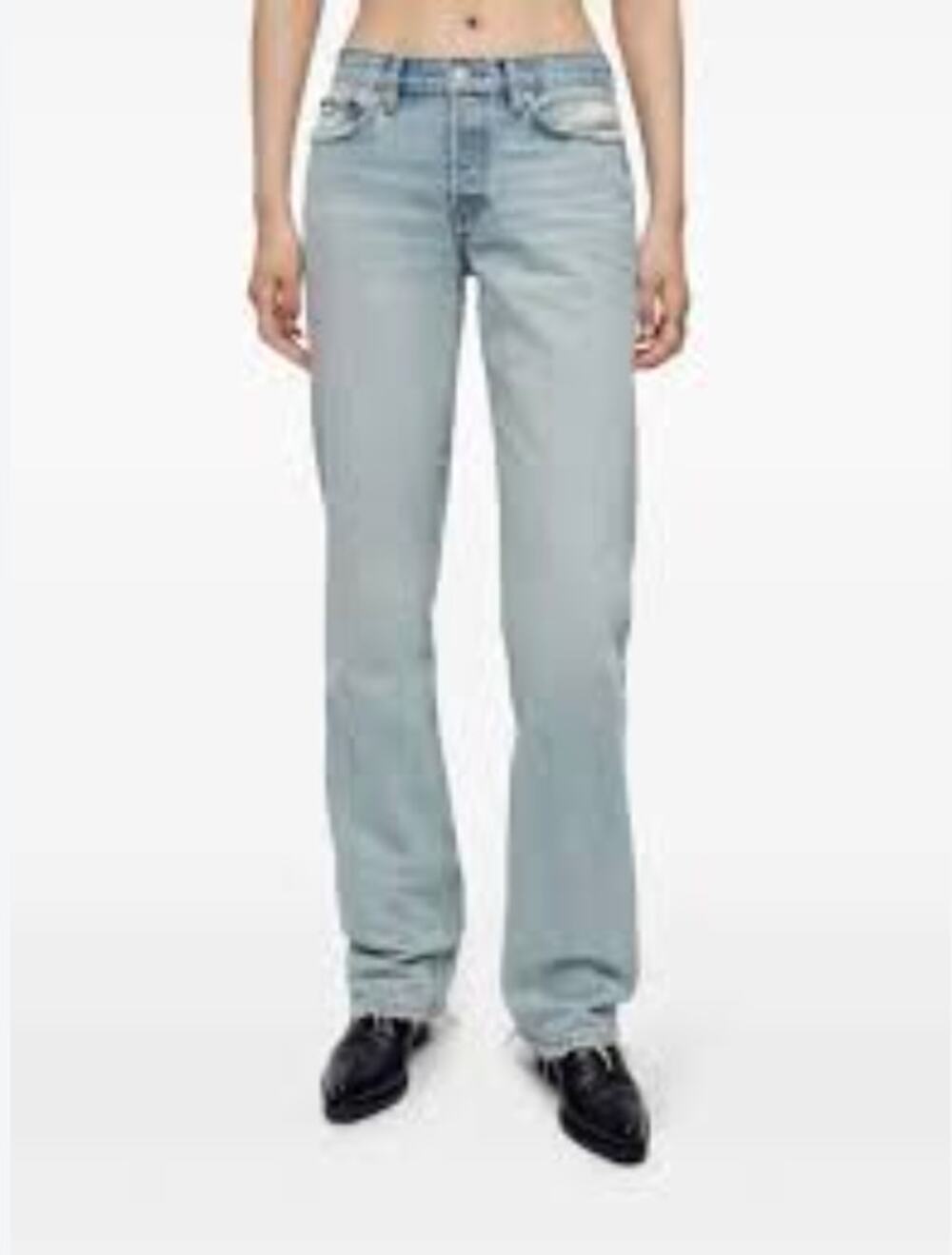 RE/DONE Straight-leg Denim Jeans Light Blue